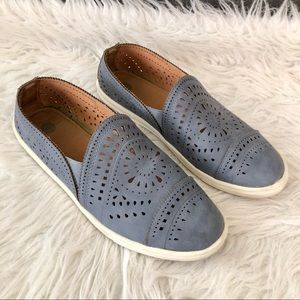 Cp blue laser cut loafers, size 8.5